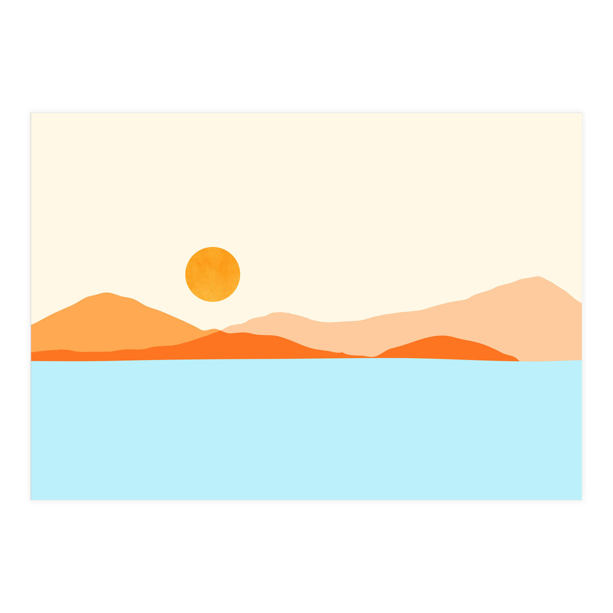 Desert Sea Minimal Landscape (Print Only)