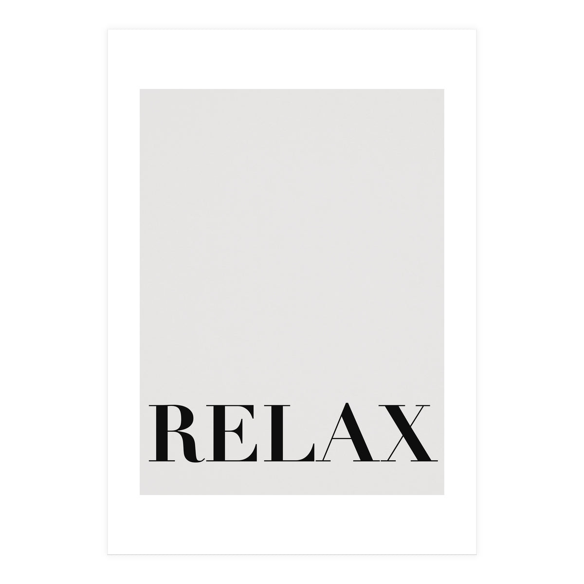 Relax White (Print Only)