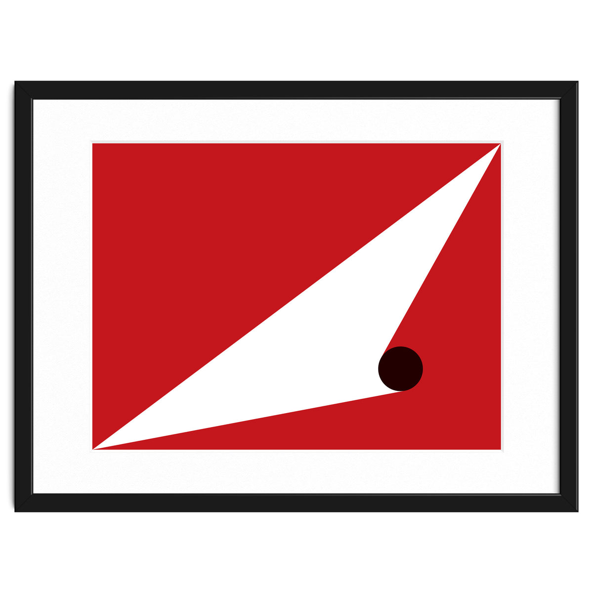 Geometric Shapes No. 71 - red, white & black