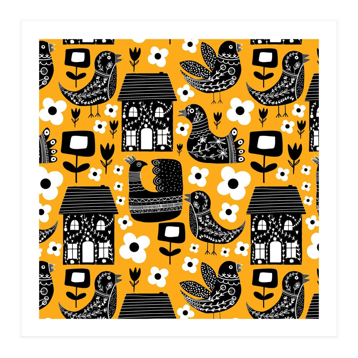 Max Folk Yellow  (Print Only)