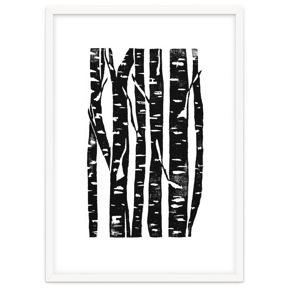 Woodcut Birches
