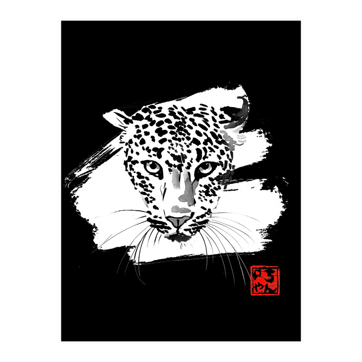 Leopard in white (Print Only)