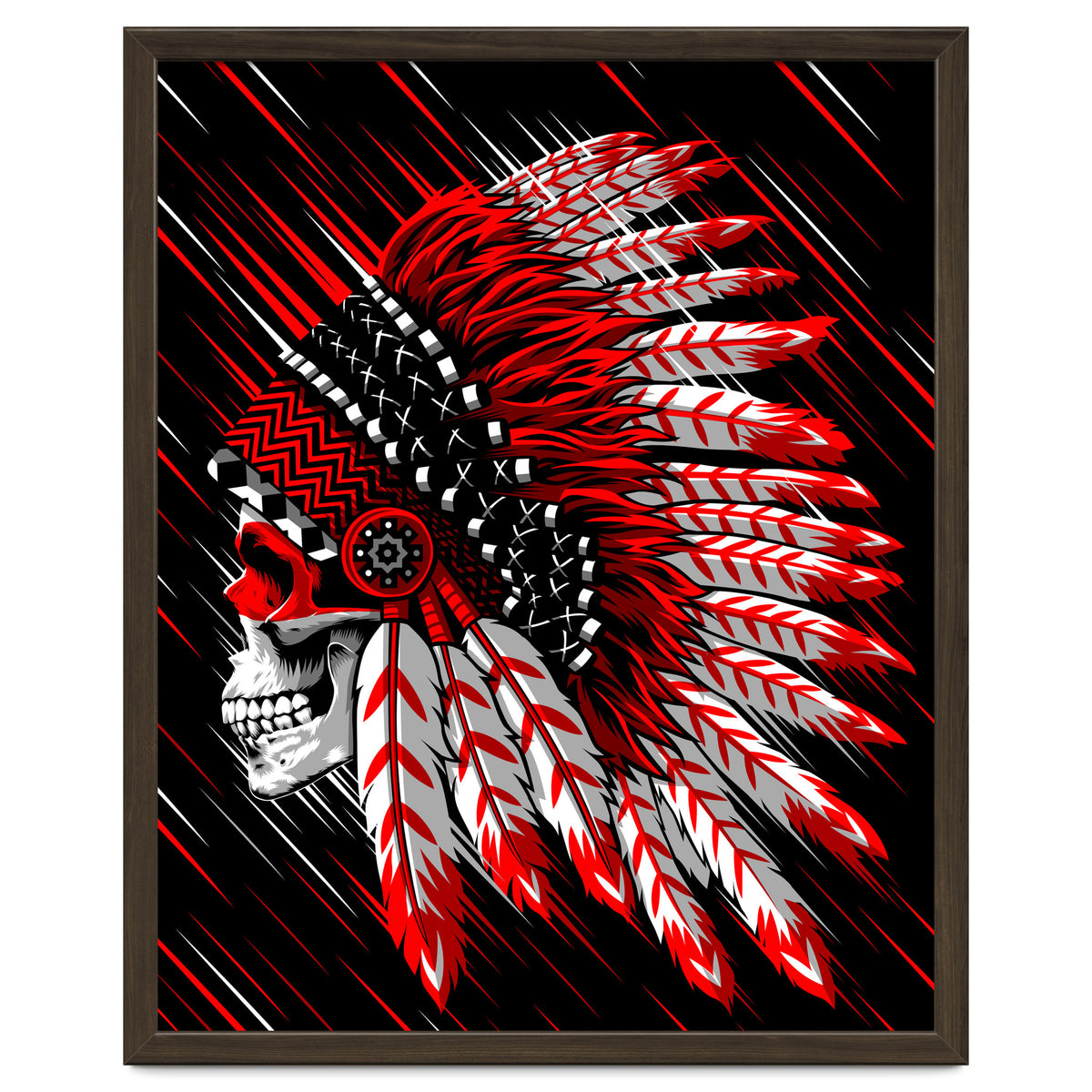 Skull indian chief