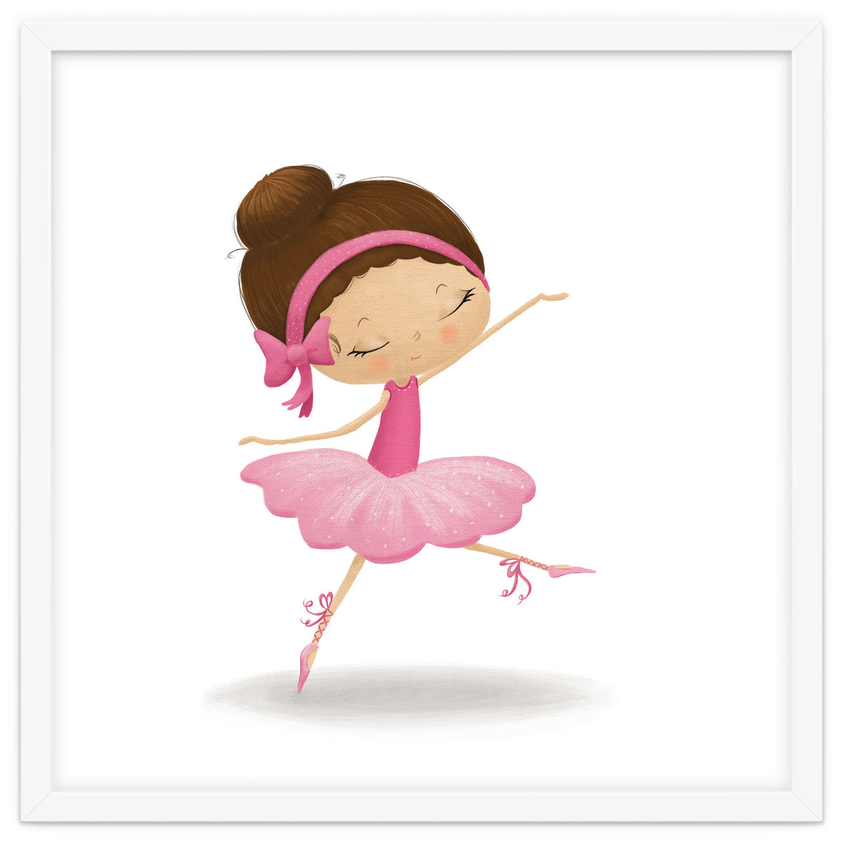 Adorable Leaping Ballerina Nursery Print