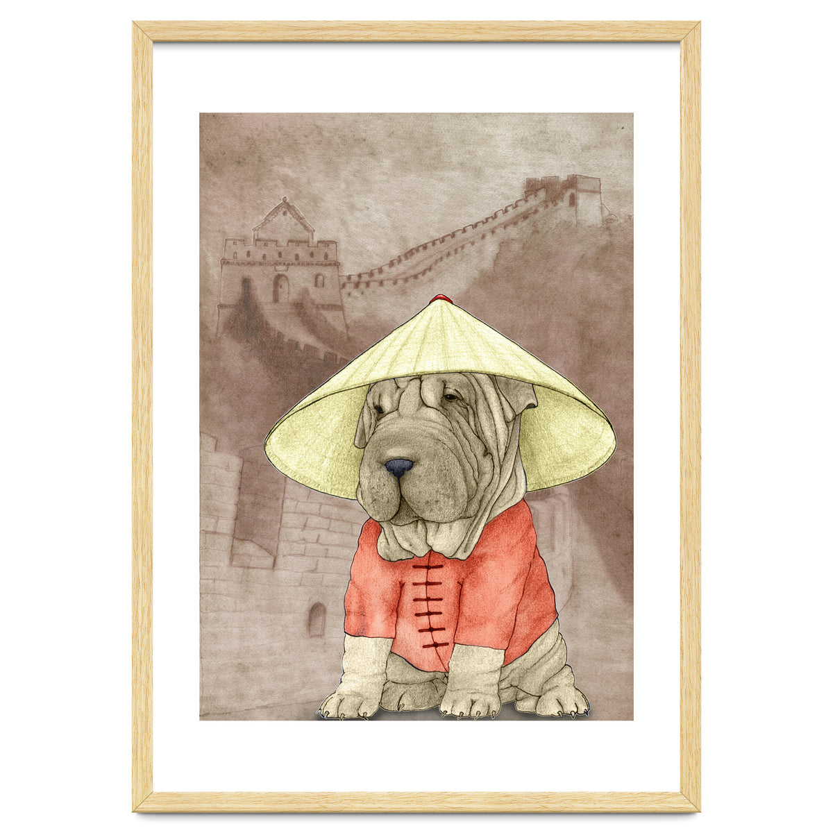 Sharpei With The Great Wall