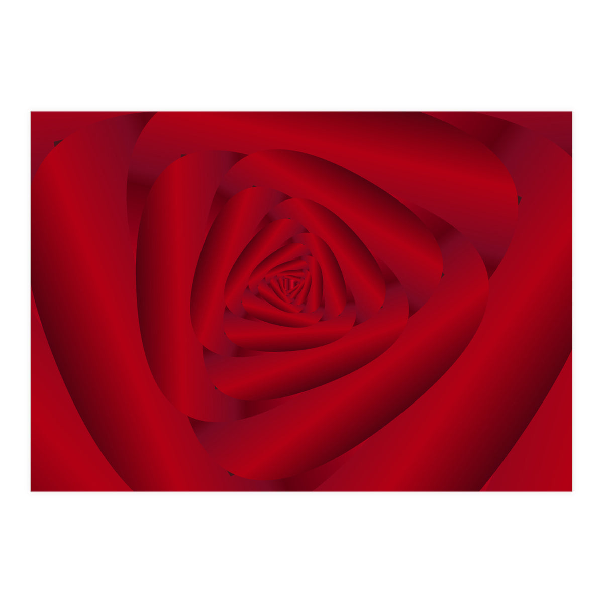 Rose Flower Swirl Art (Print Only)