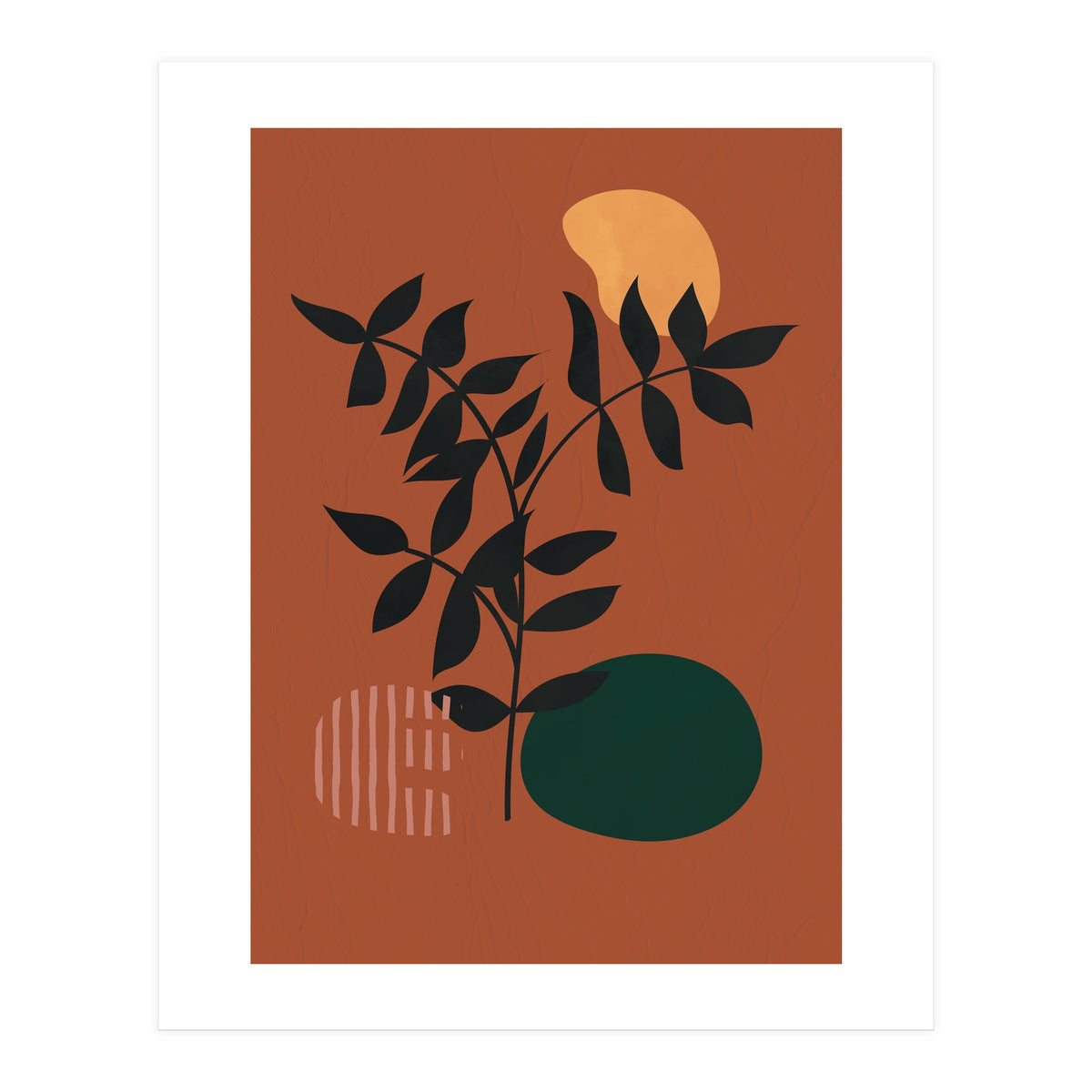 Boho Terracotta Plant (Print Only)