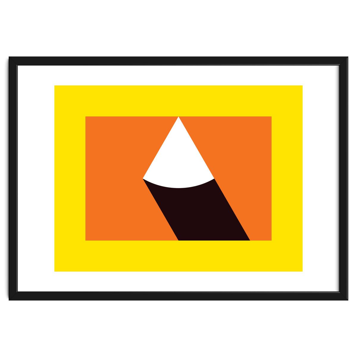 Geometric Shapes No. 47 - orange, black & yellow