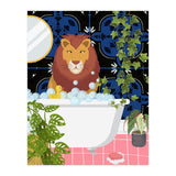 Lion in Moroccan Style Bathroom (Print Only) thumbnail