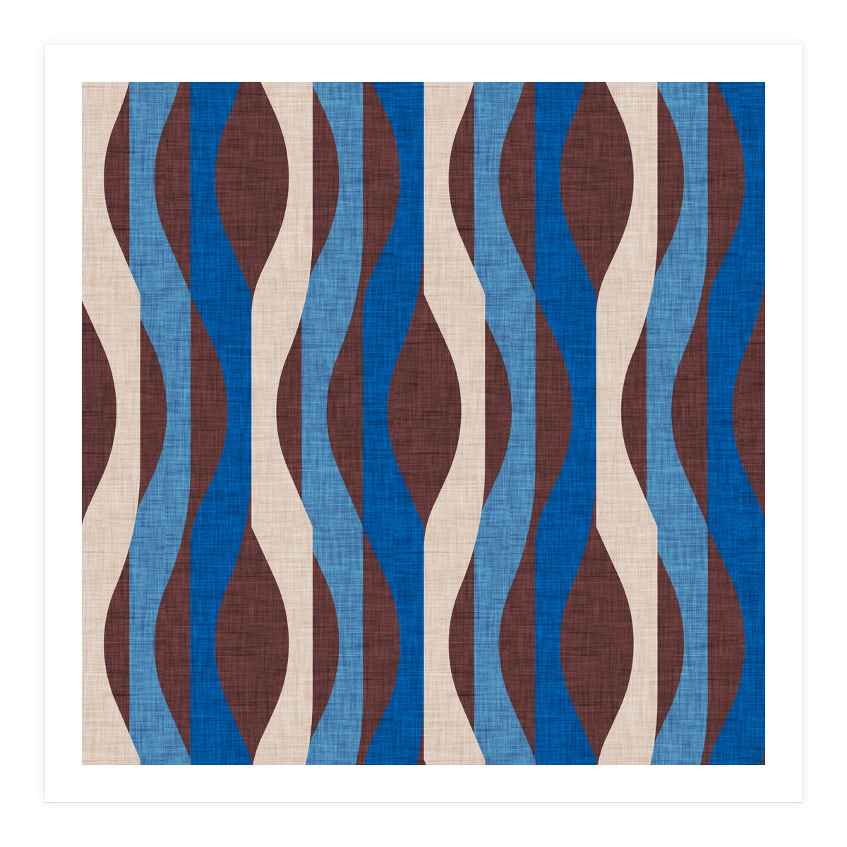 Mod Stripes Blue  (Print Only)
