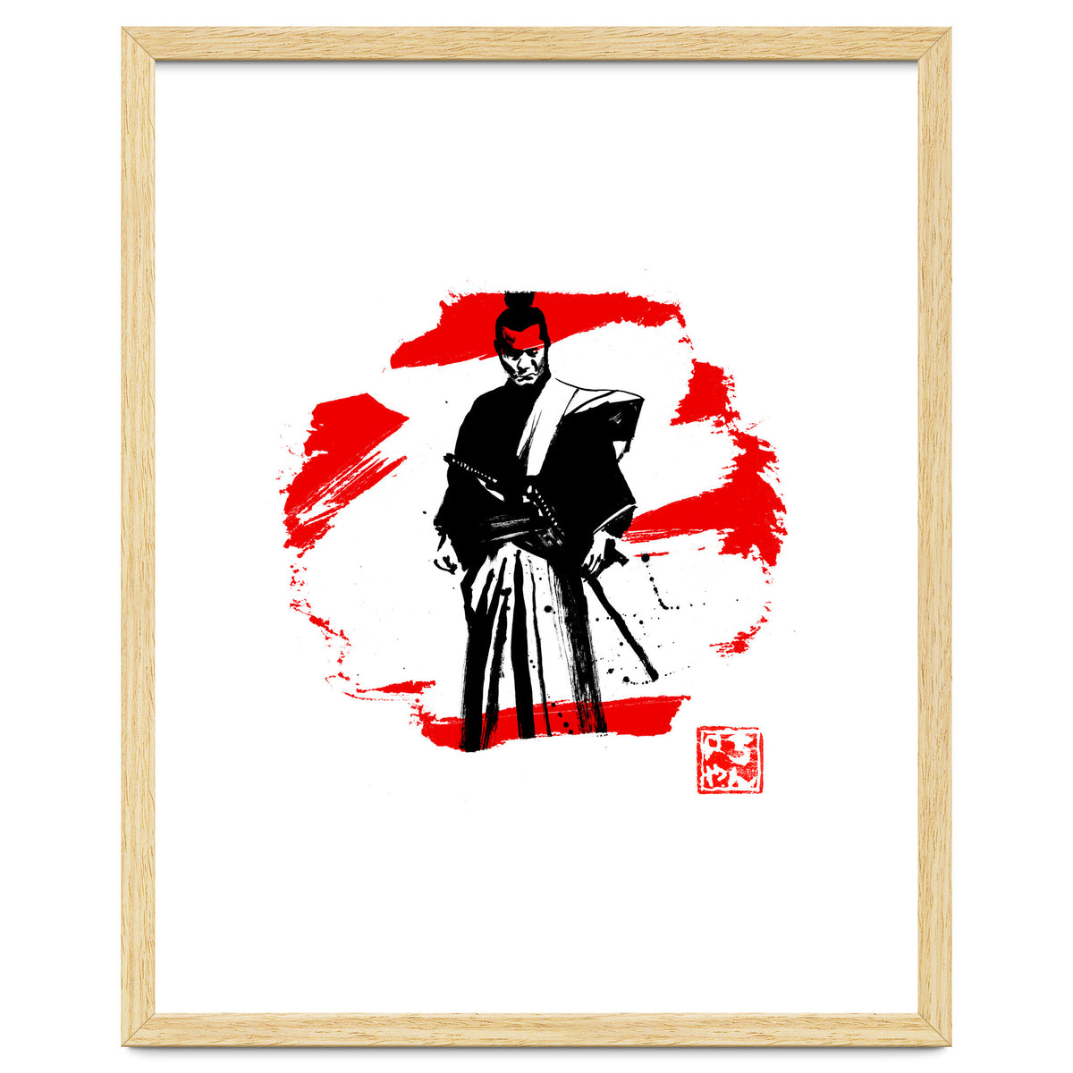 samurai in red and white