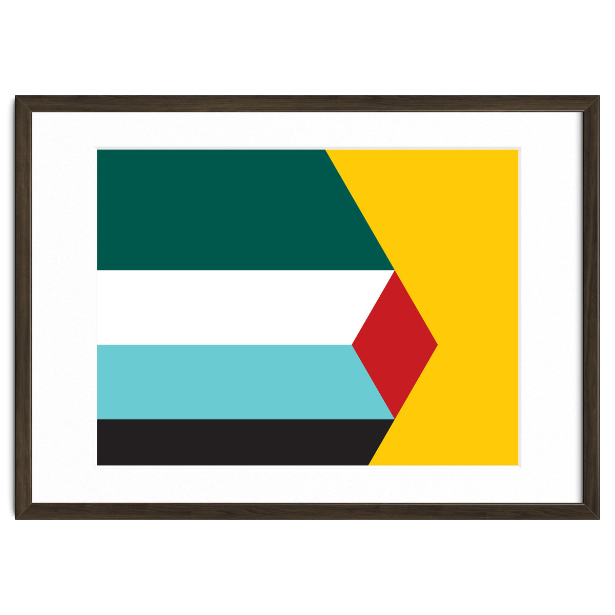 Geometric Shapes No. 43 - yellow & green