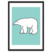 Polar Bear Pattern On a Mint Background