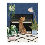 Cheetah playing the piano (Print Only) thumbnail