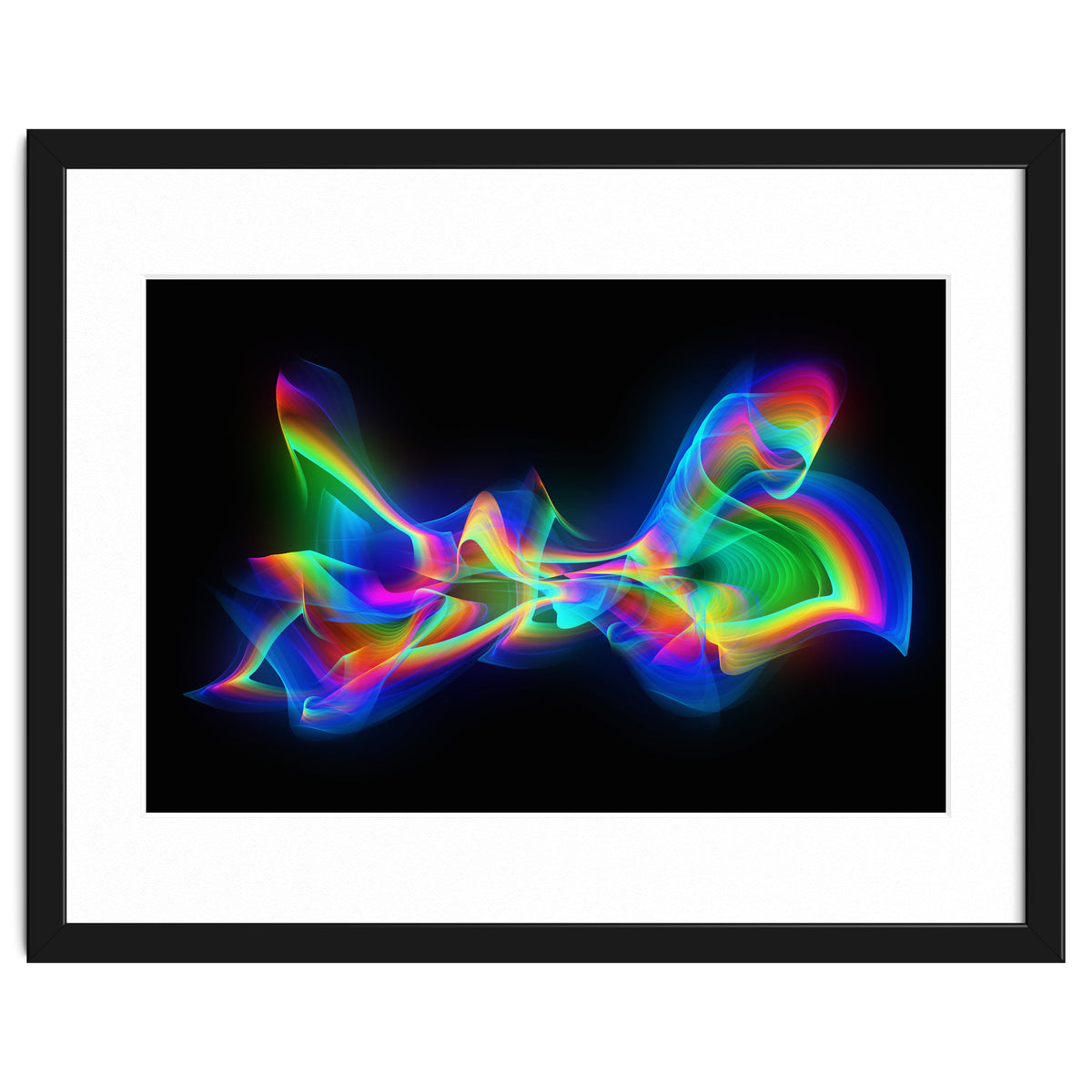 Abstract Colorful Flame Waves