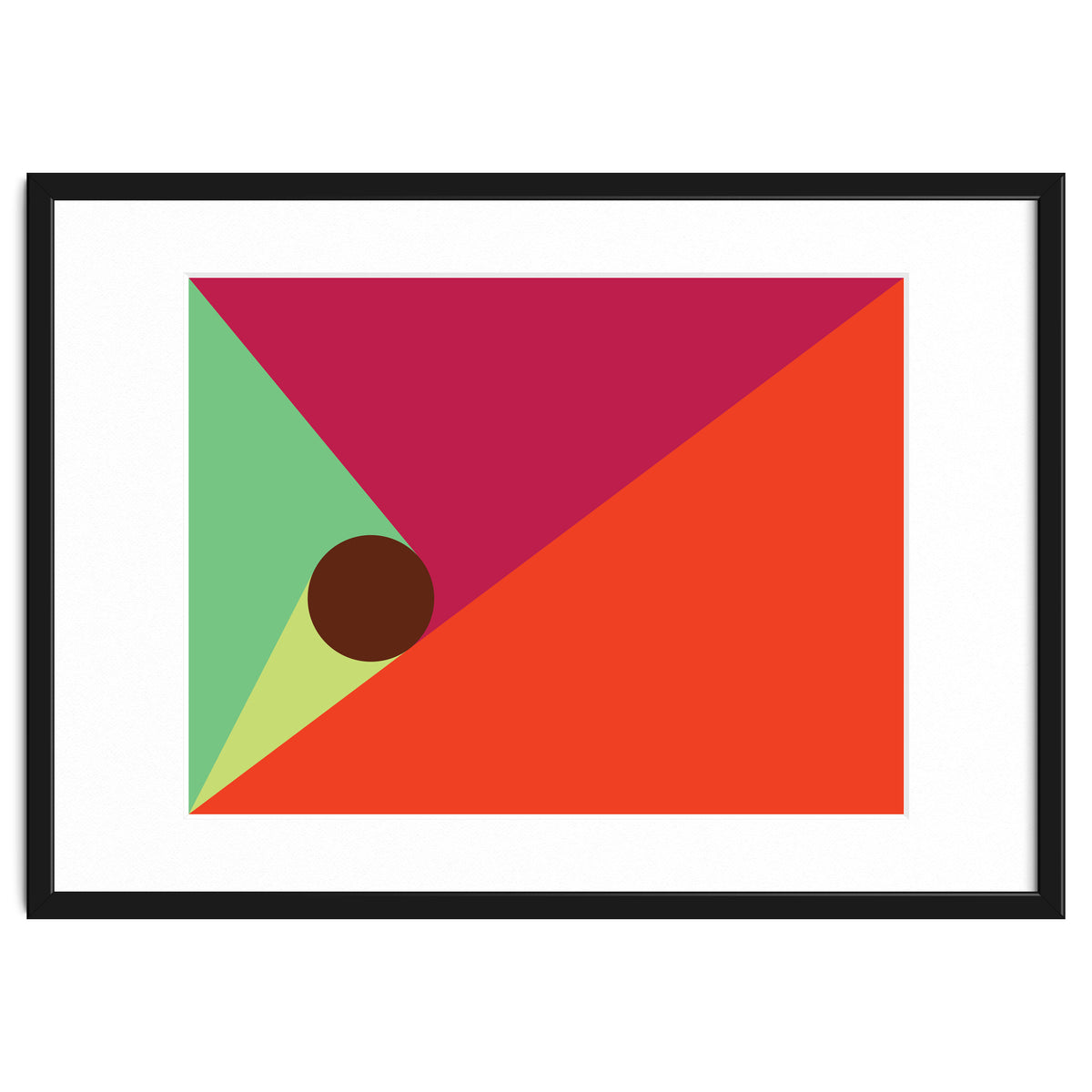 Geometric Shapes No. 25 - orange, mint & purple