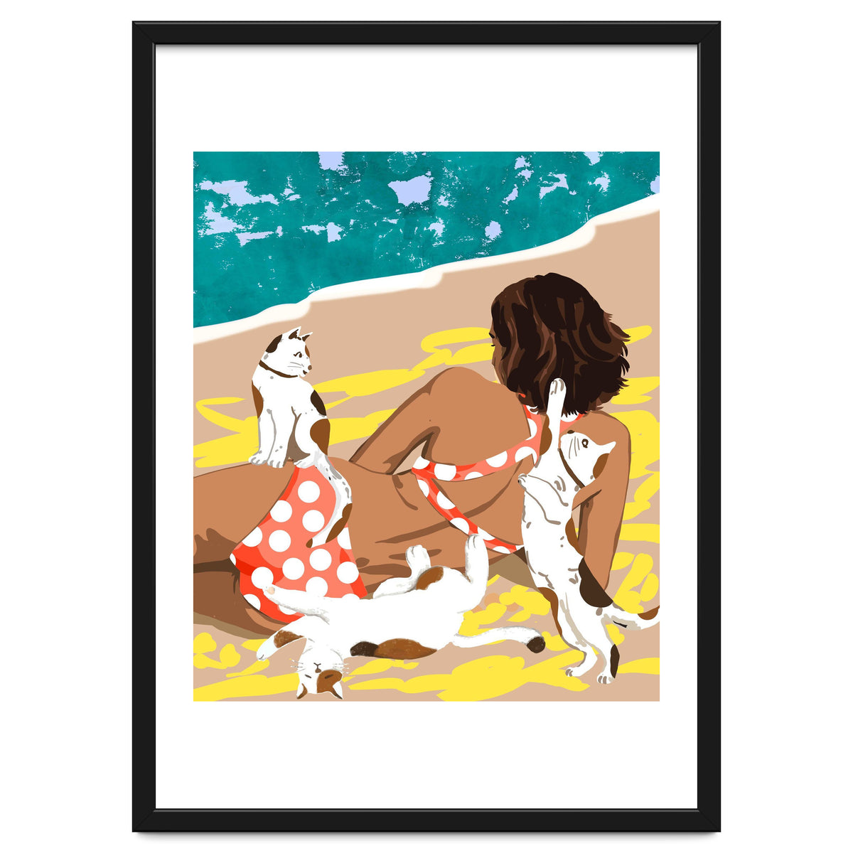 Cat Mom On The Beach