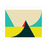 Geometric shapes No. 7 - yellow, turquoise, green & red (Print Only) thumbnail