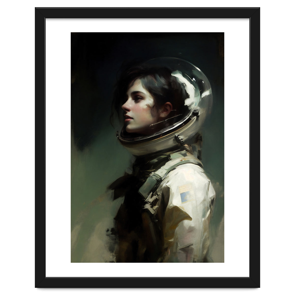 Gothic Astronaut Moody Dark Painting