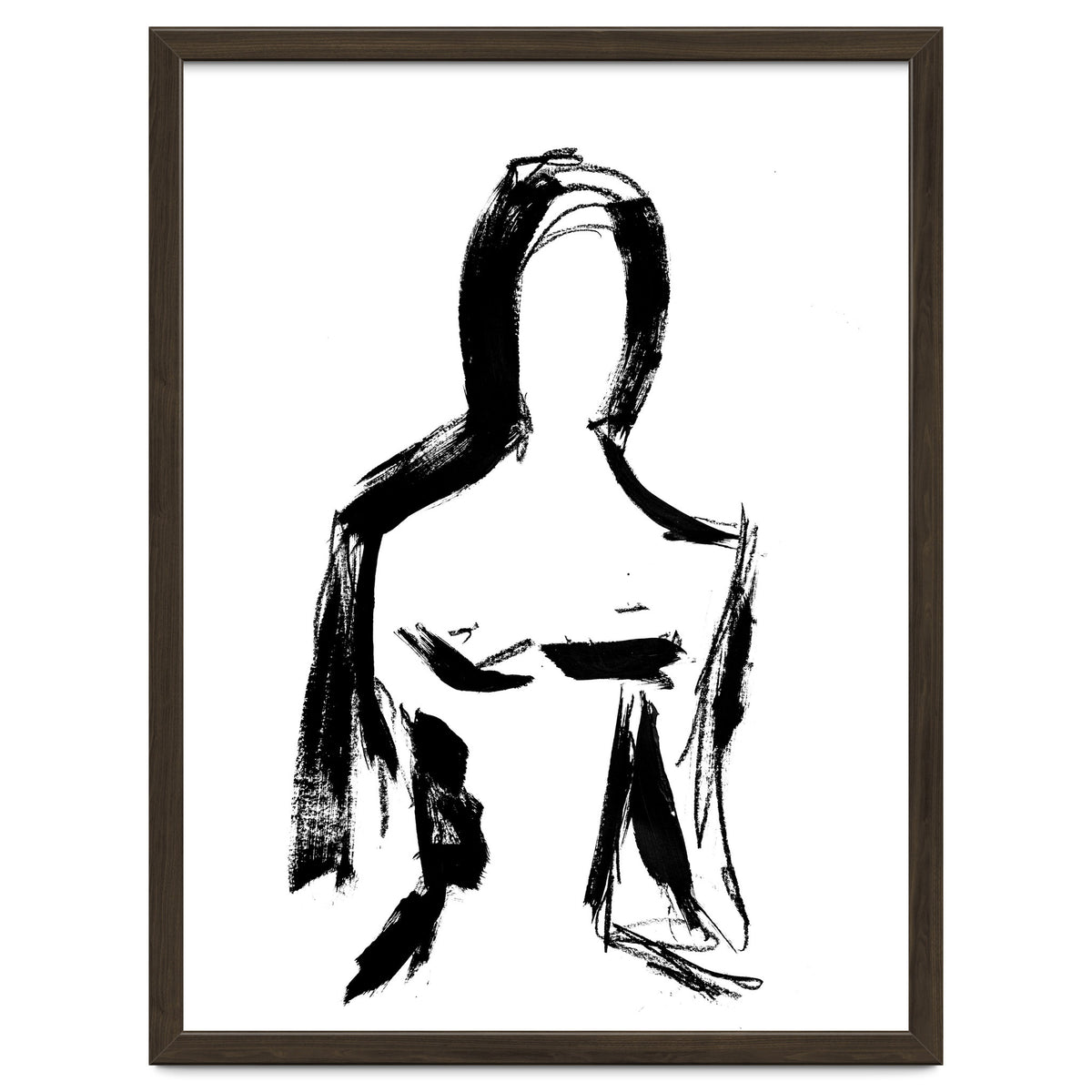 Abstract Monochrome Female Figure