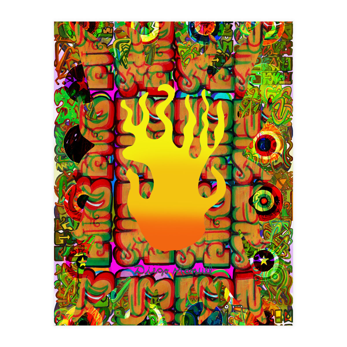 Fuego Y Graffiti 6 (Print Only)