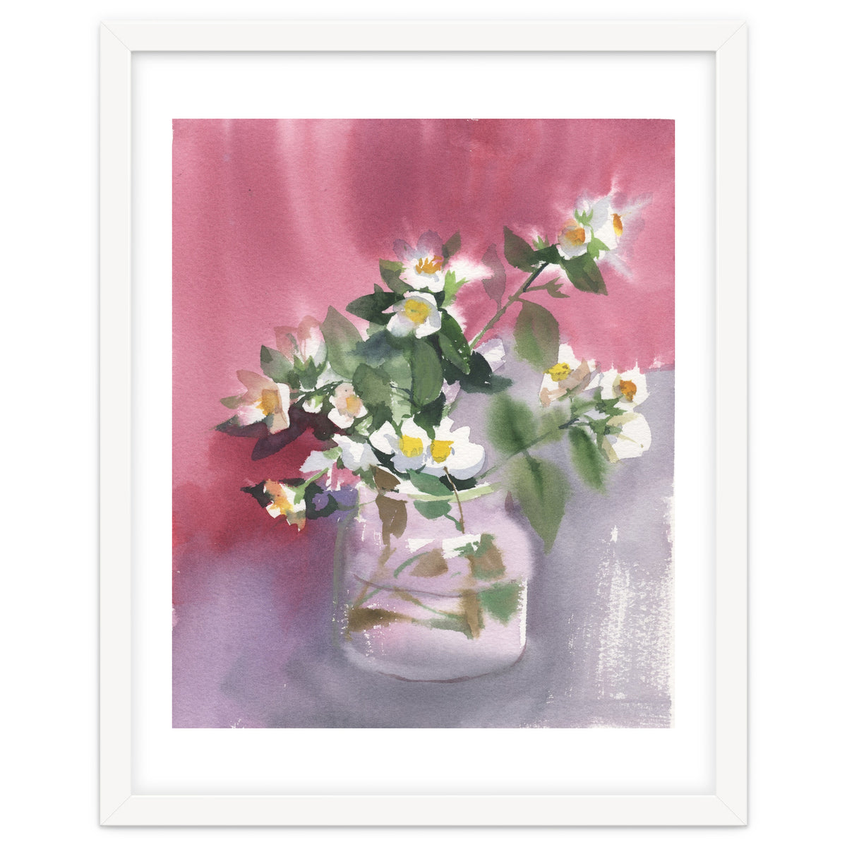 Flowers watercolor painting