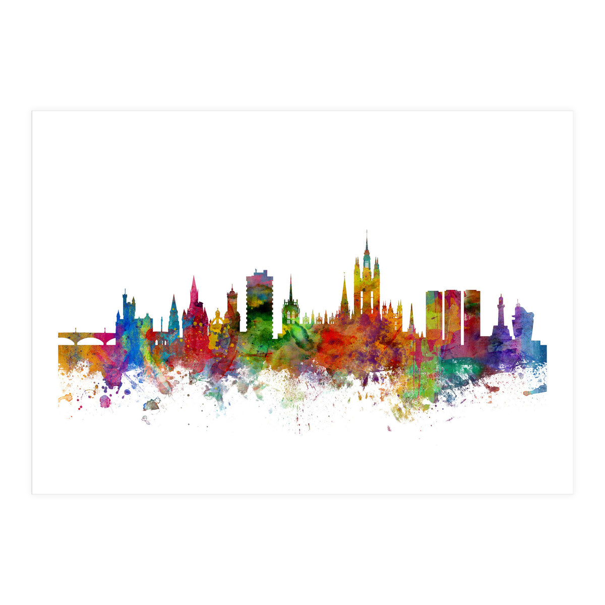 Aberdeen Scotland Skyline (Print Only)