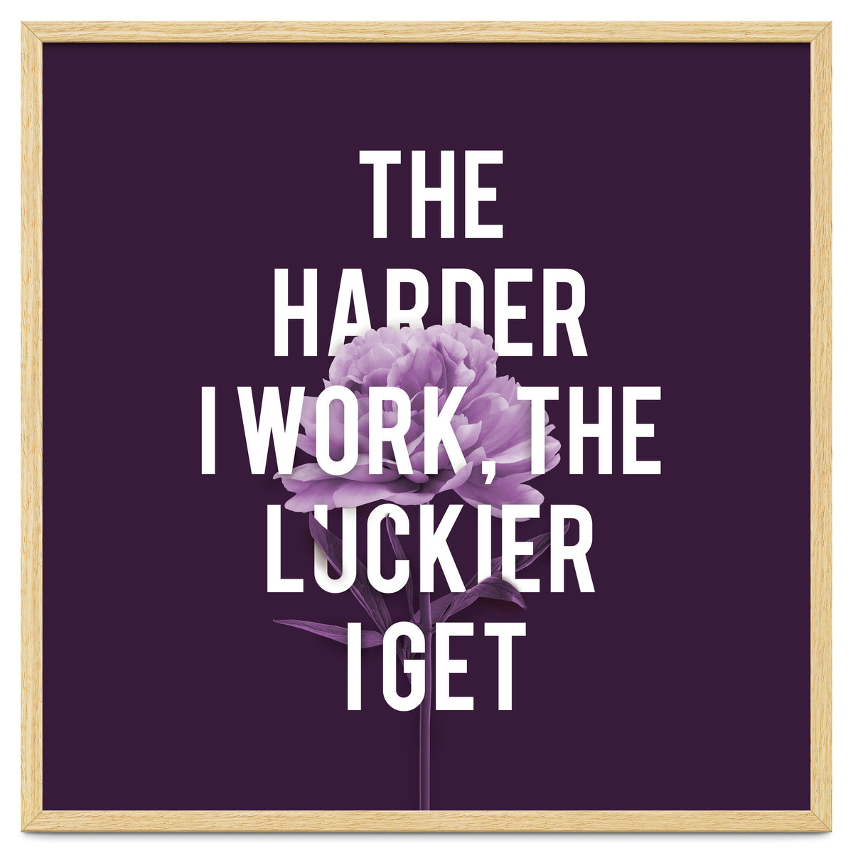 Work Hard Be Lucky