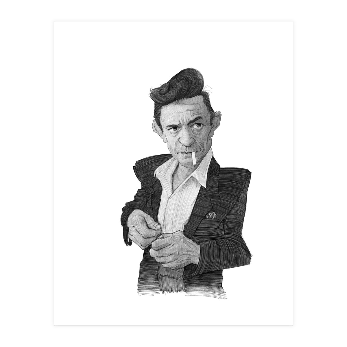 Johnny Cash Portrait (Print Only)