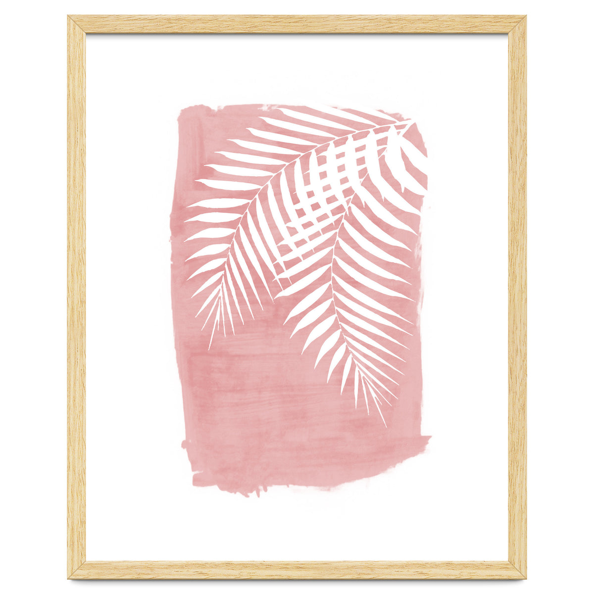 Palm Leaves On Pink