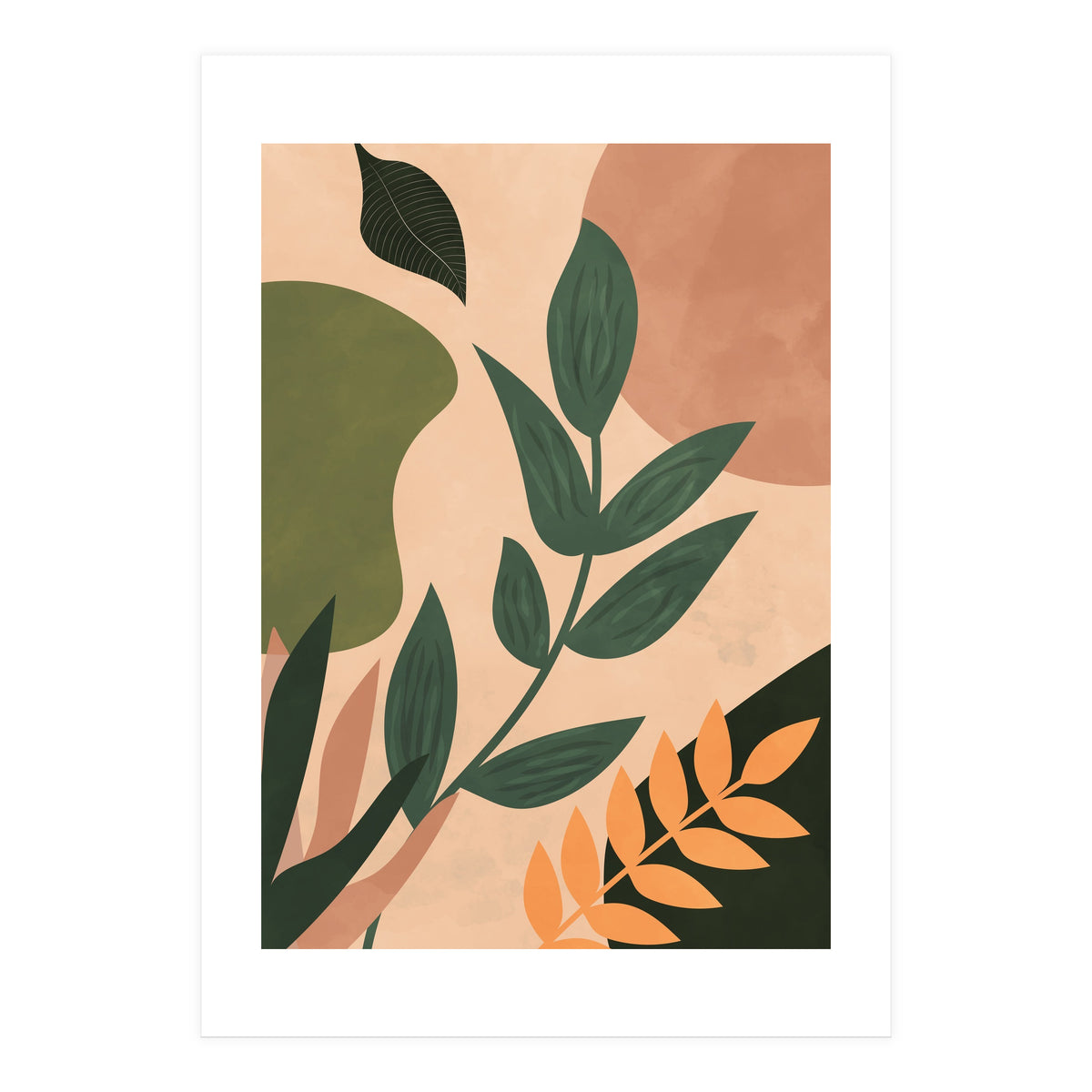 Abstract Shapes Boho Botanical (Print Only)