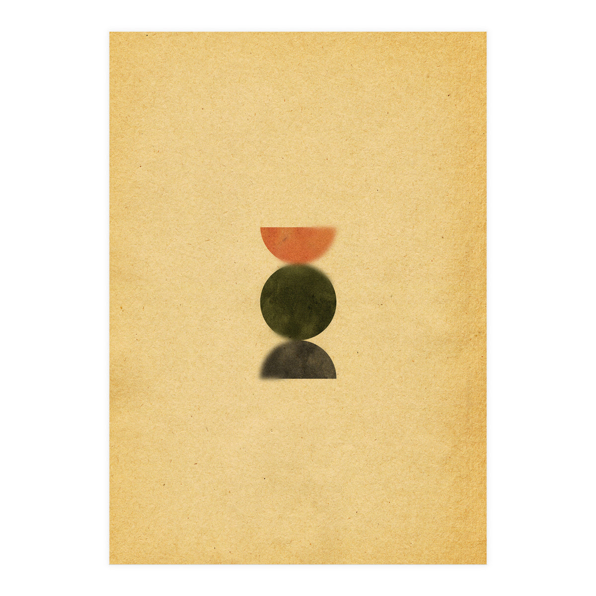 Blurry mid century modern shapes (Print Only)