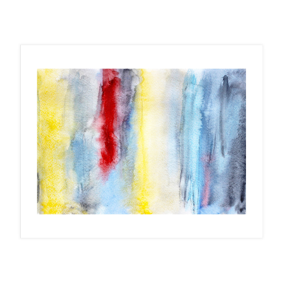 Touch of red || abstract watercolor (Print Only)