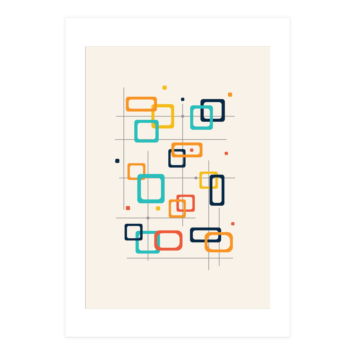 Mid Century Modern Geometry 016  (Print Only)