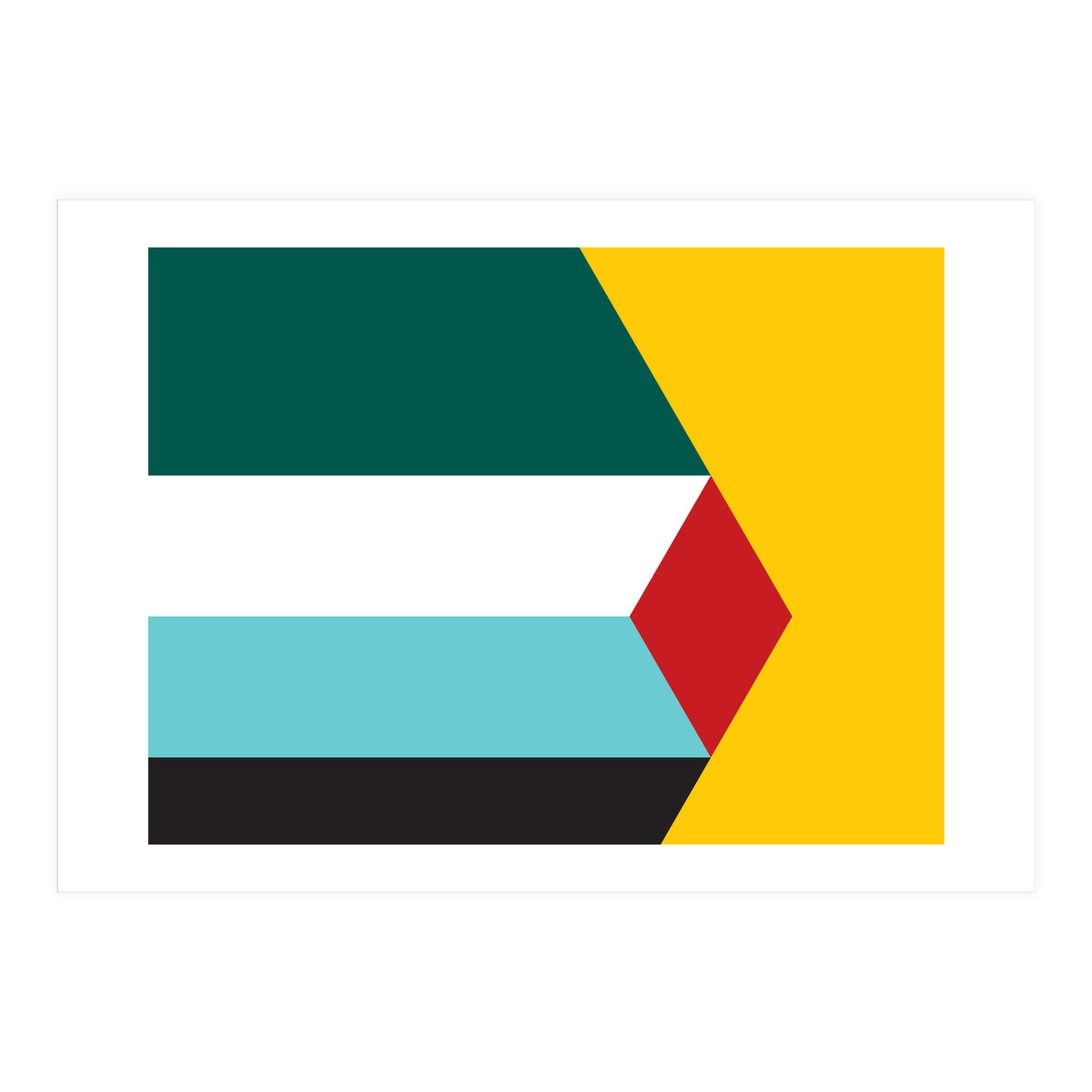 Geometric Shapes No. 43 - yellow & green (Print Only)