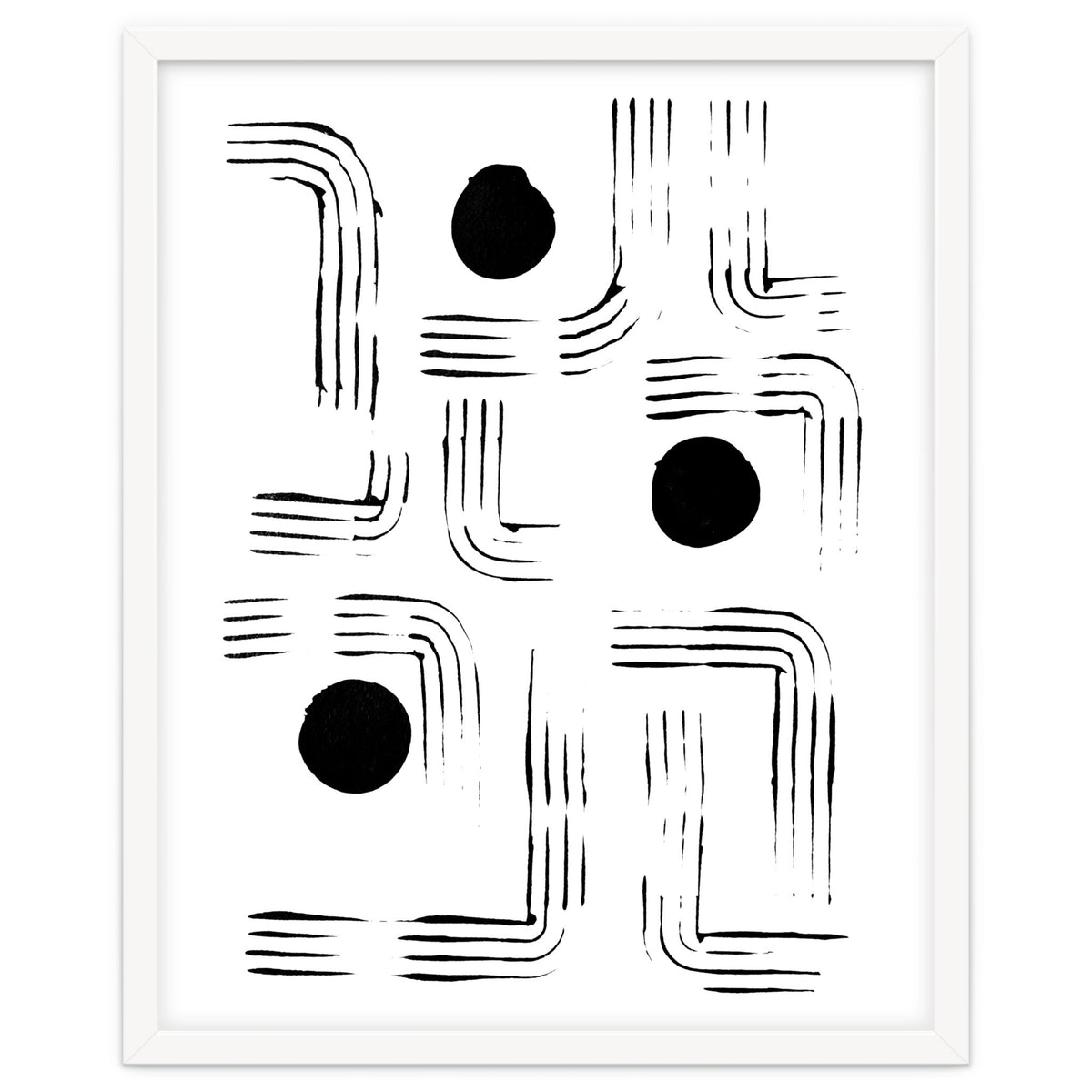 Mid-Century Modern Monochrome Print #1
