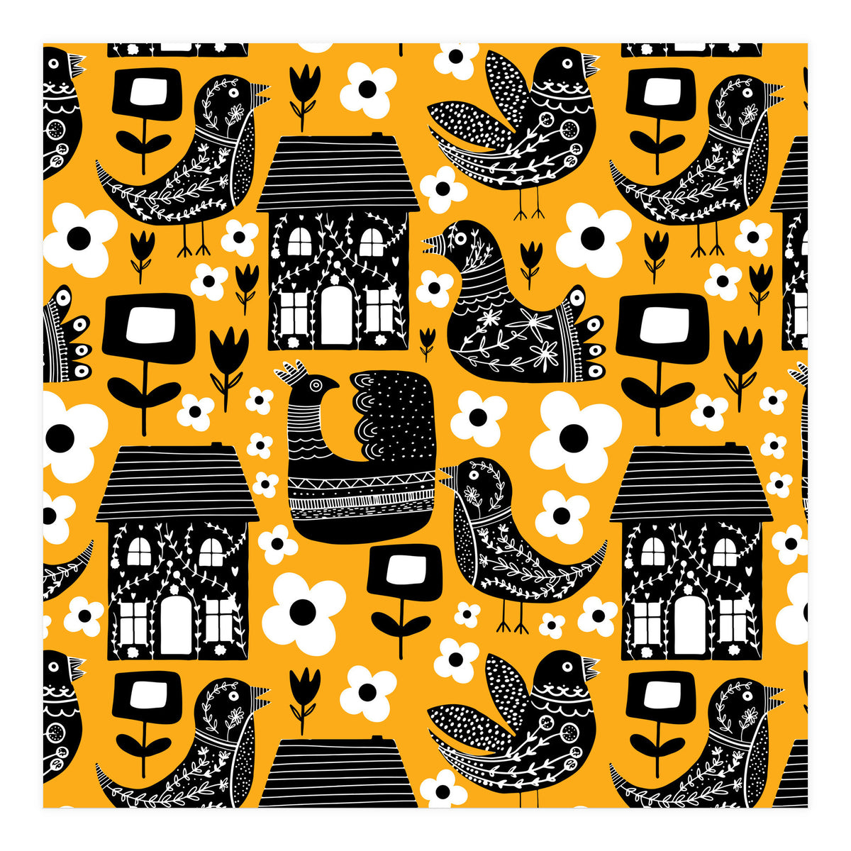 Max Folk Yellow  (Print Only)
