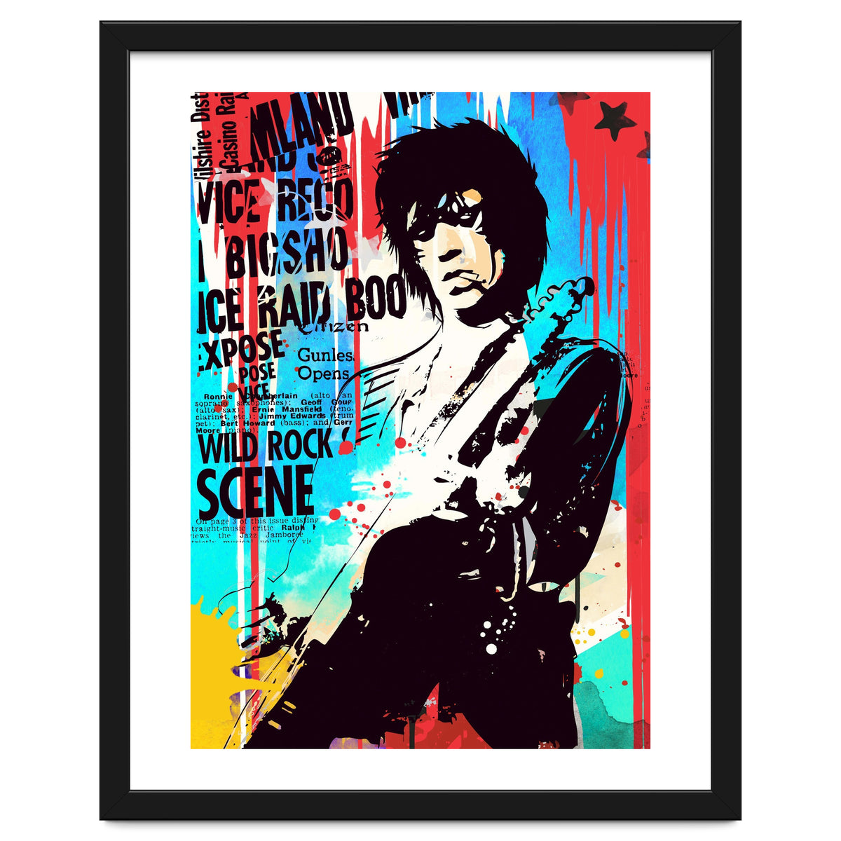 Keith Richards pop art poster