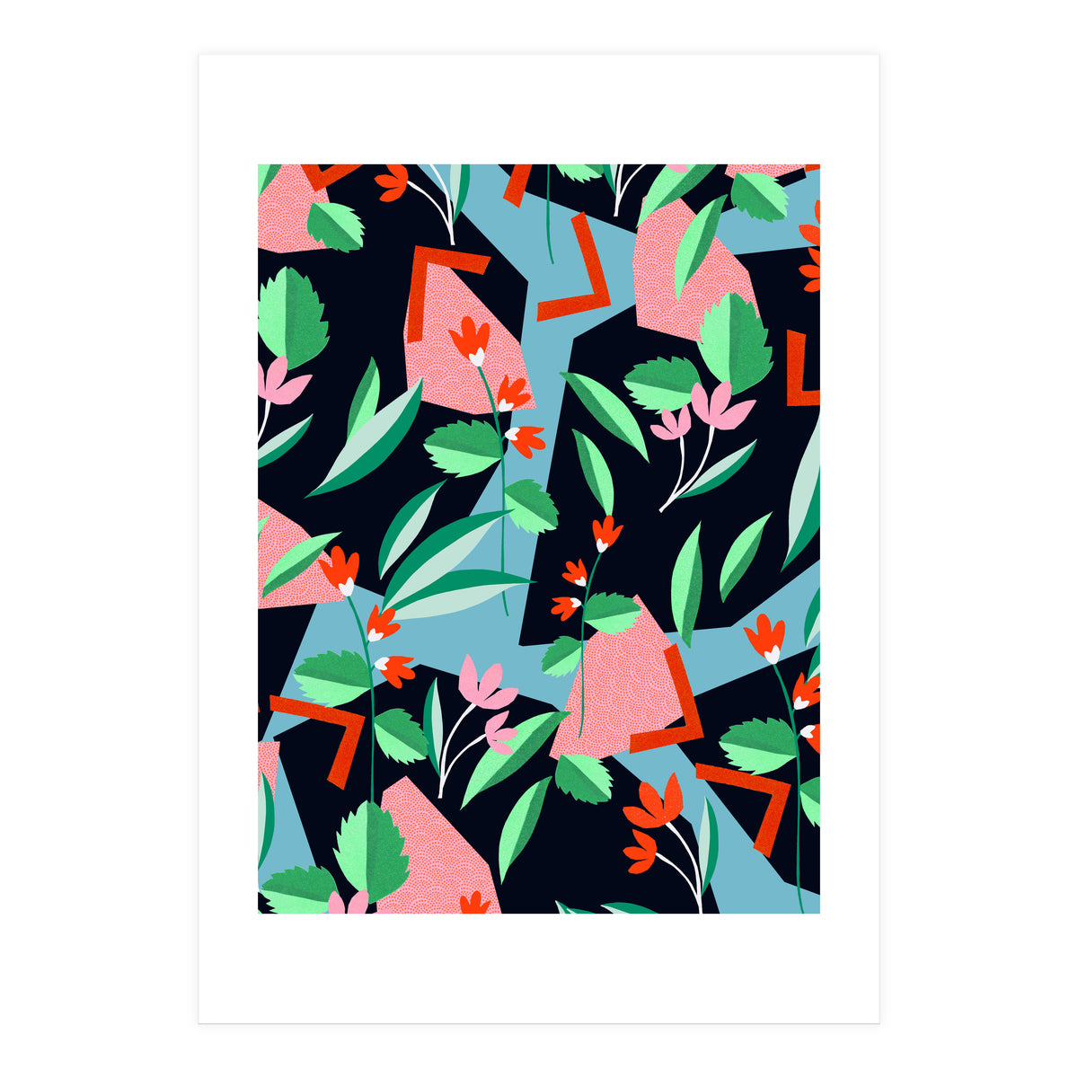 geometric flower (Print Only)