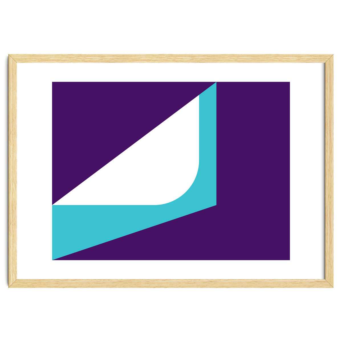 Geometric Shapes No. 22 - teal & purple