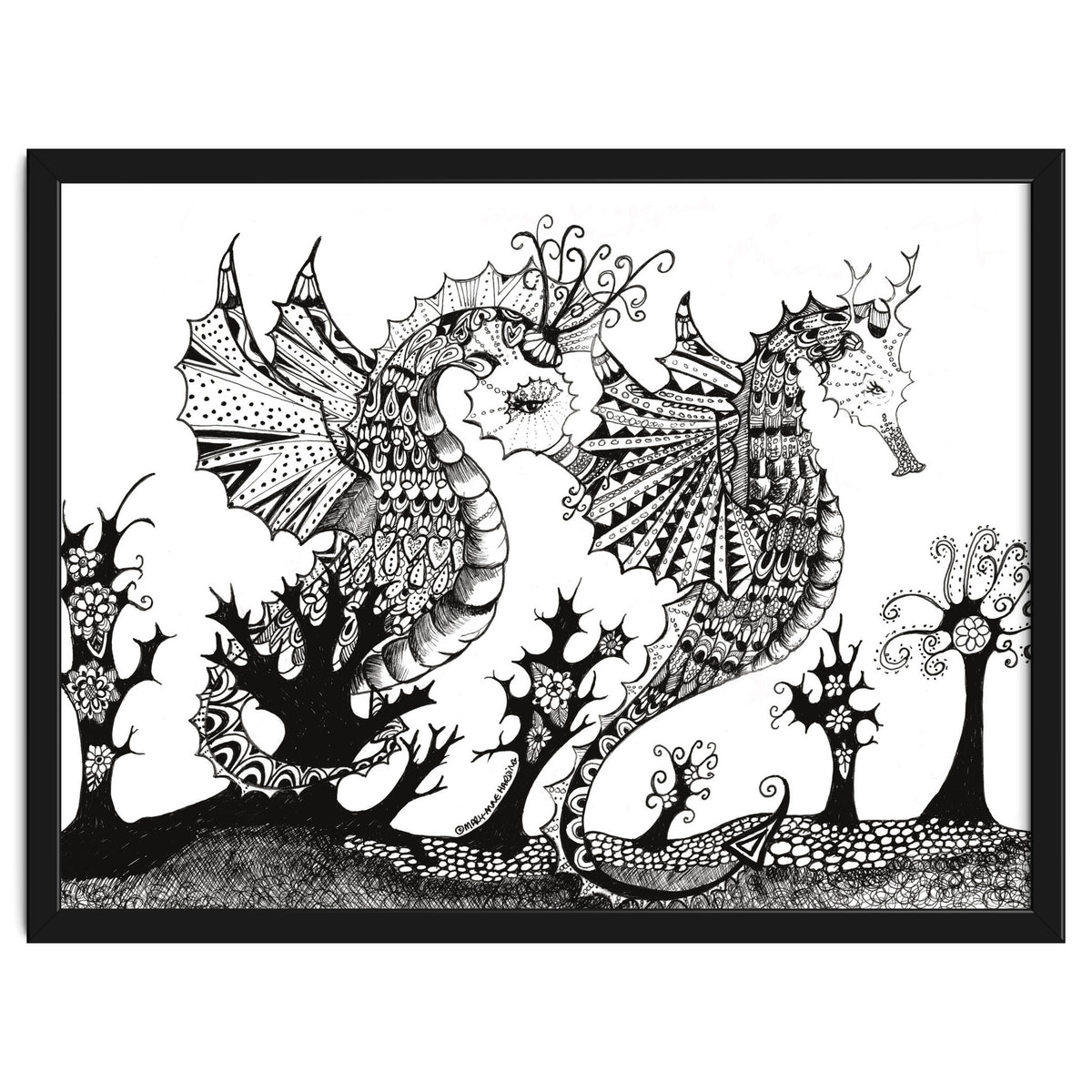 Seahorse Dragons Mystical Home