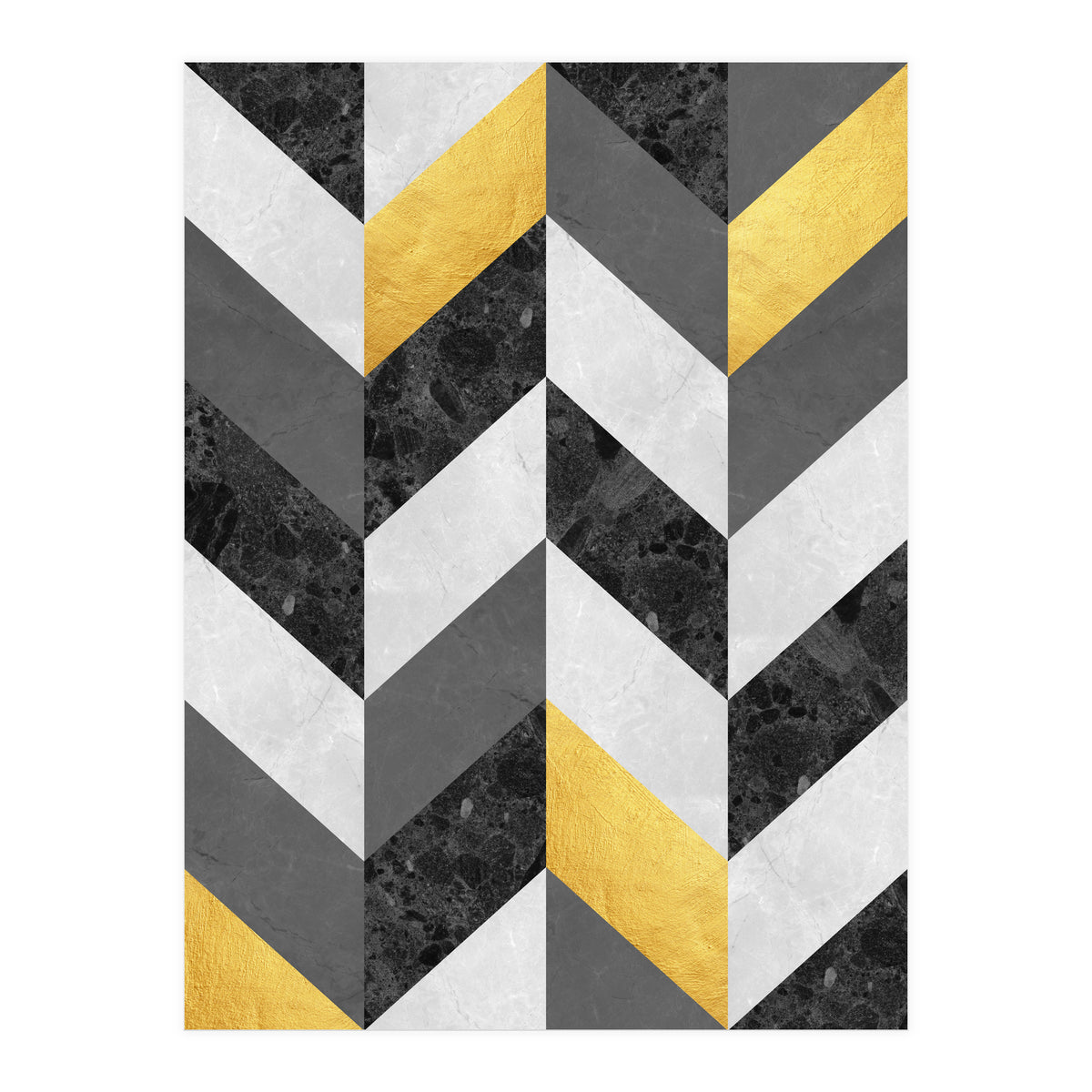 Chevron gold and marble (Print Only)