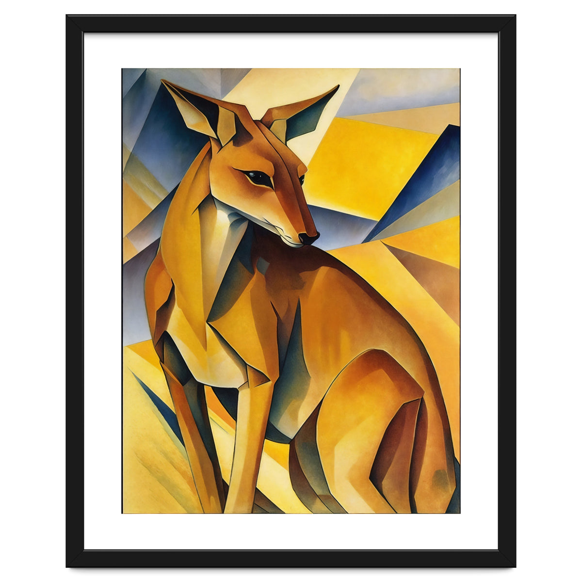 Kangaroo Abstract Oil Painting