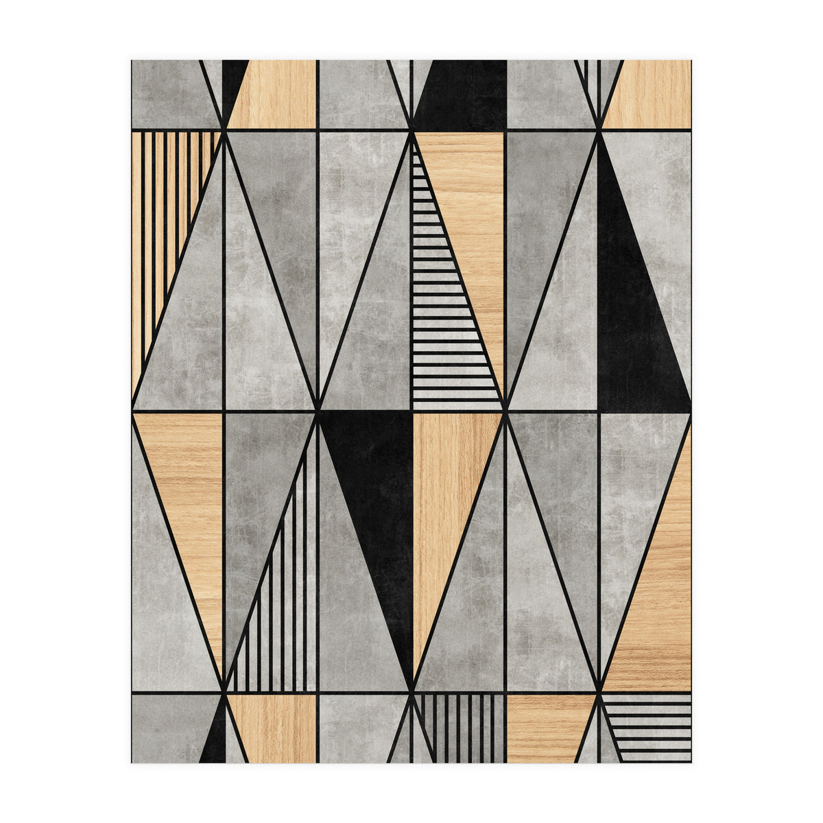 Concrete and Wood Triangles (Print Only)