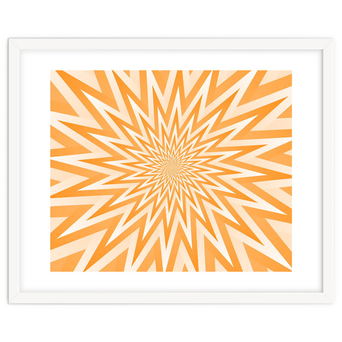 Abstract Orange Geometric Design Art