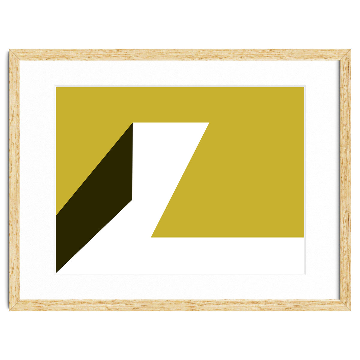 Geometric Shapes No. 78 - mustard, black & white