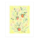 Wild Orange Floral | Yellow (Print Only) thumbnail