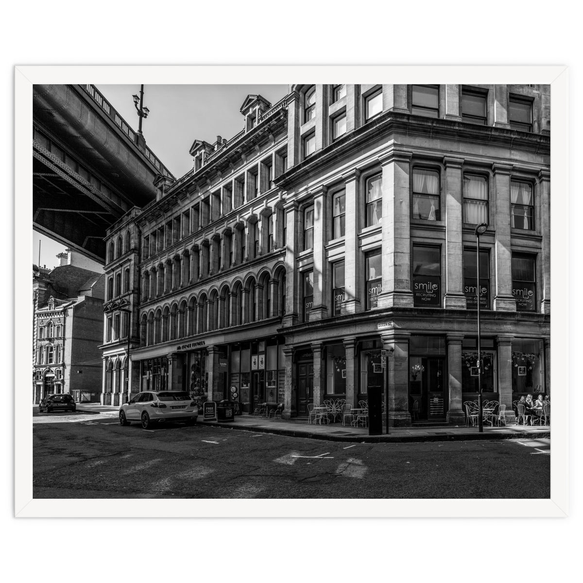 Dene st Newcastle monochrome