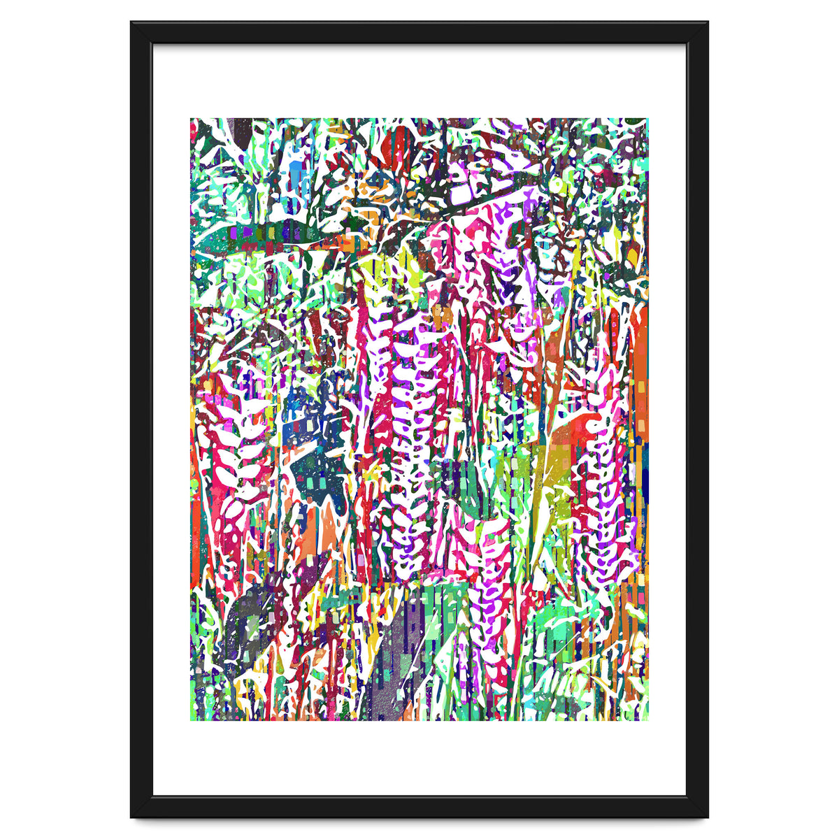 Jungle Mysteries, Colorful Bohemian Rustic Forest, Eclectic Nature Botanical Heliconia Tropical