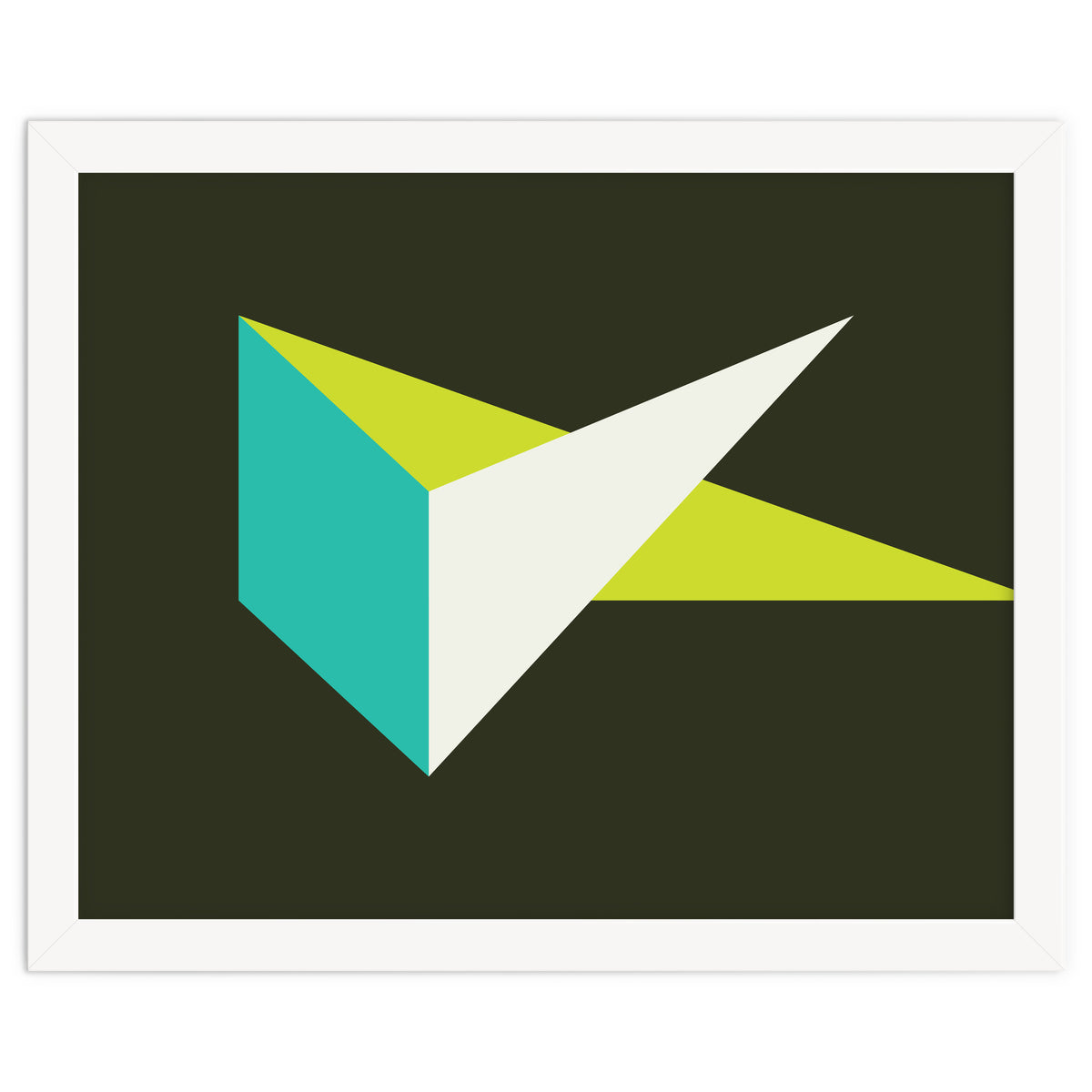 Geometric Shapes No. 67 - turquoise & lime